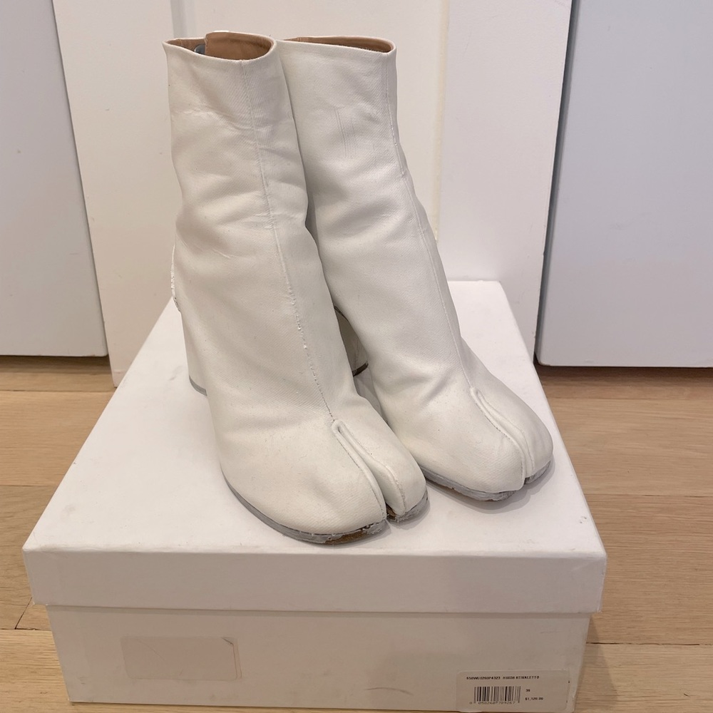 Margiela Tabi Hand-Painted Ankle Boots (RARE)